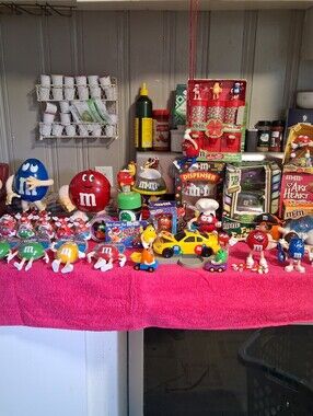 M&M's Collectible Candy Dispensers & Figures Lot - Multi Color